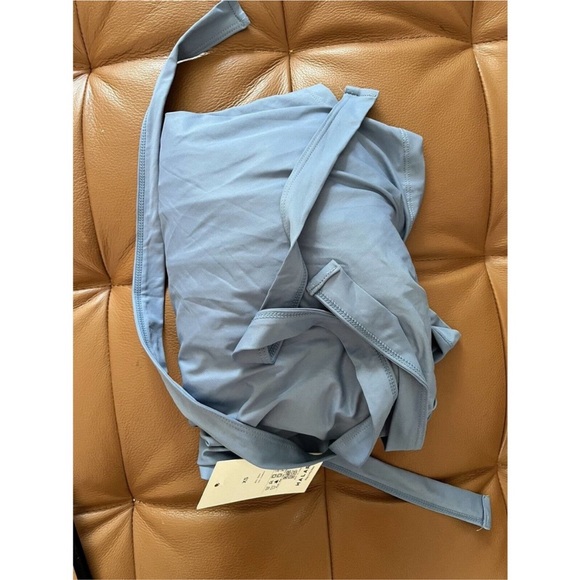 NWT Halara 2 Ways To Wear Palazzo Pants  / Cowl Neck Split Leg Jumpsuit XS blue - Picture 11 of 11